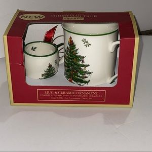 Spode Christmas Tree mug and Ceramic Ornament